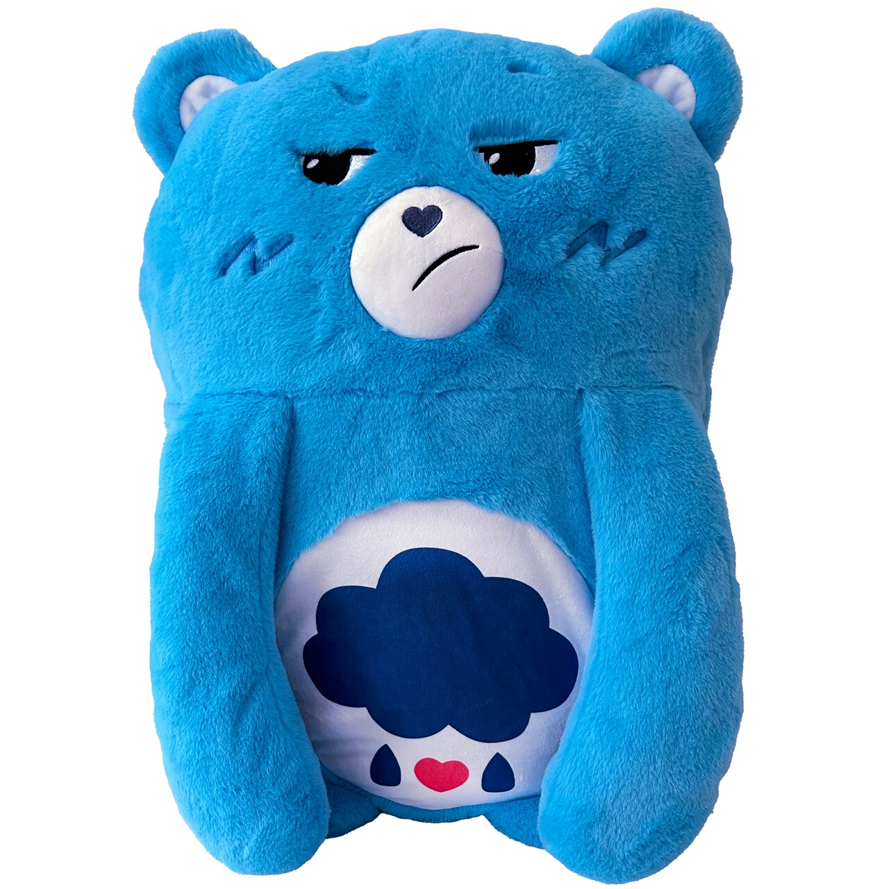 Happy Nappers: Care Bears Pillow Pocket Pal - Grumpy Bear - Plush Character Pillow Case, Animal Cover w/ Weighted Paws, Soft Huggable Companion, Kids